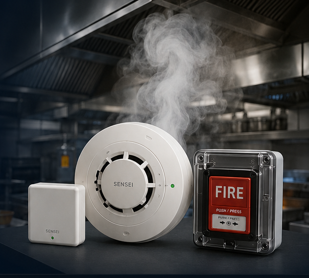 Sensei kitchen fire and smoke detection